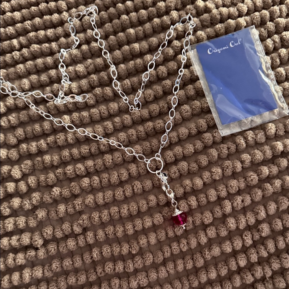 New ORIGAMI OWL Flat Oval Link Chain with Gemstone